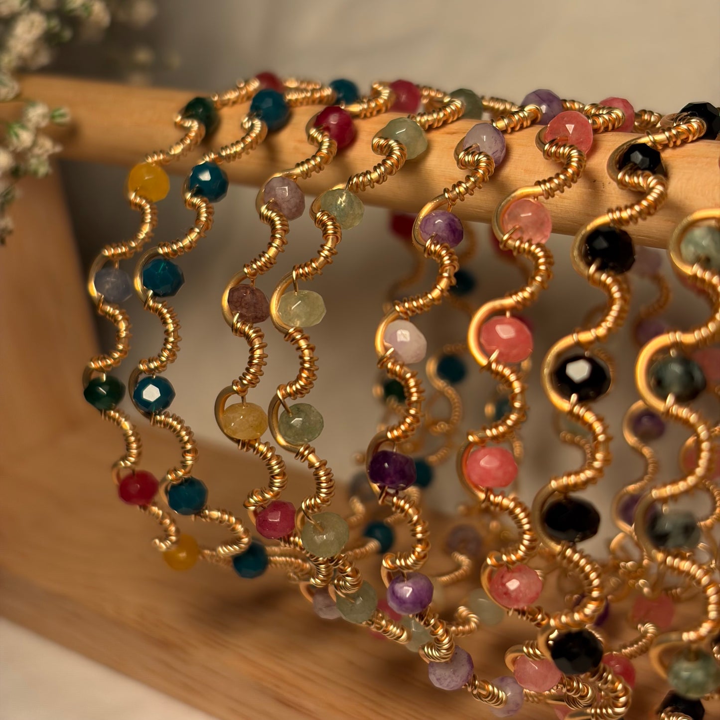 Beaded Wire Wrapped Bracelet