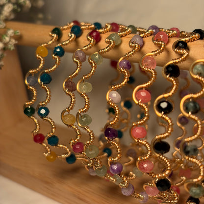Beaded Wire Wrapped Bracelet