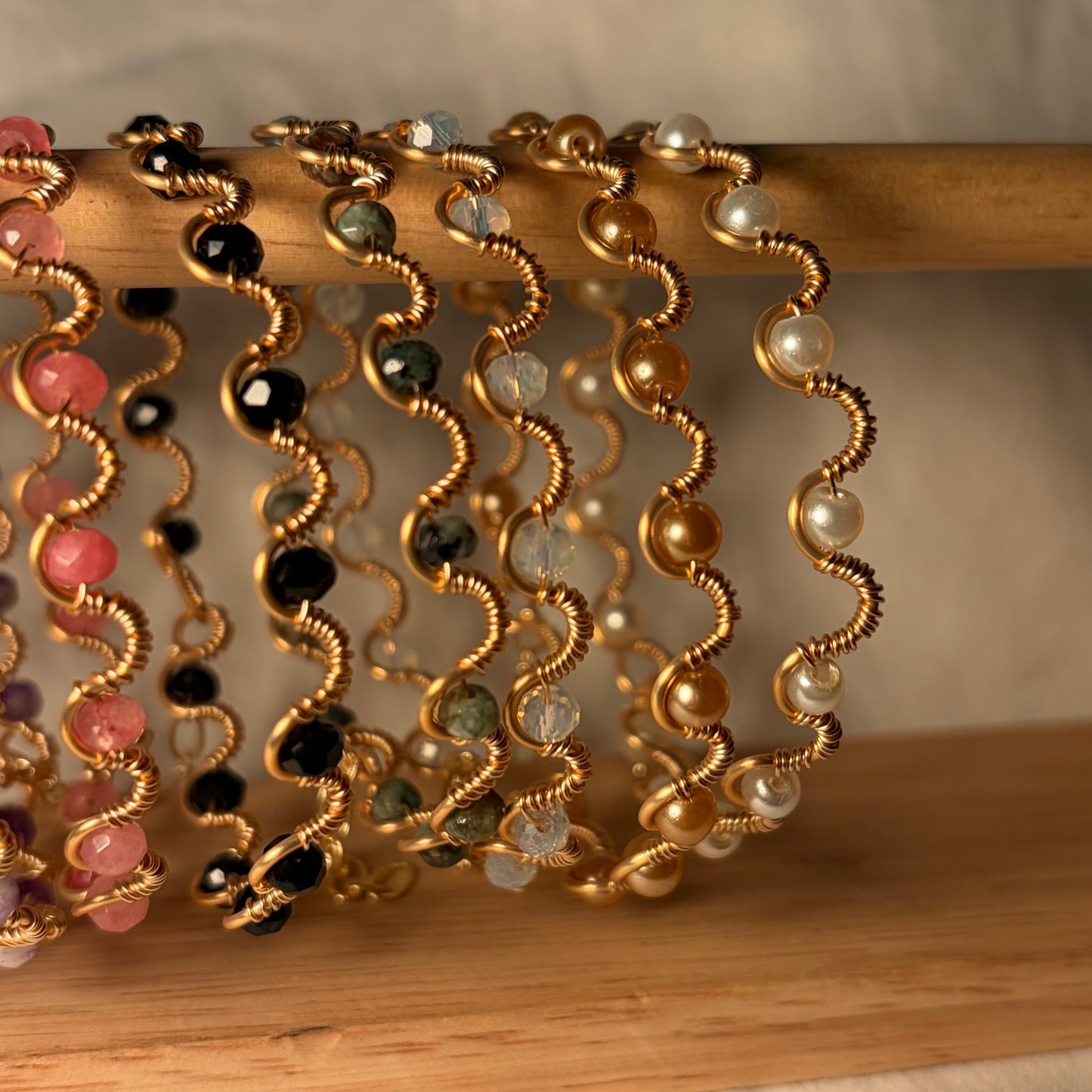 Beaded Wire Wrapped Bracelet