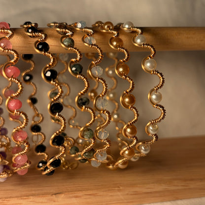 Beaded Wire Wrapped Bracelet