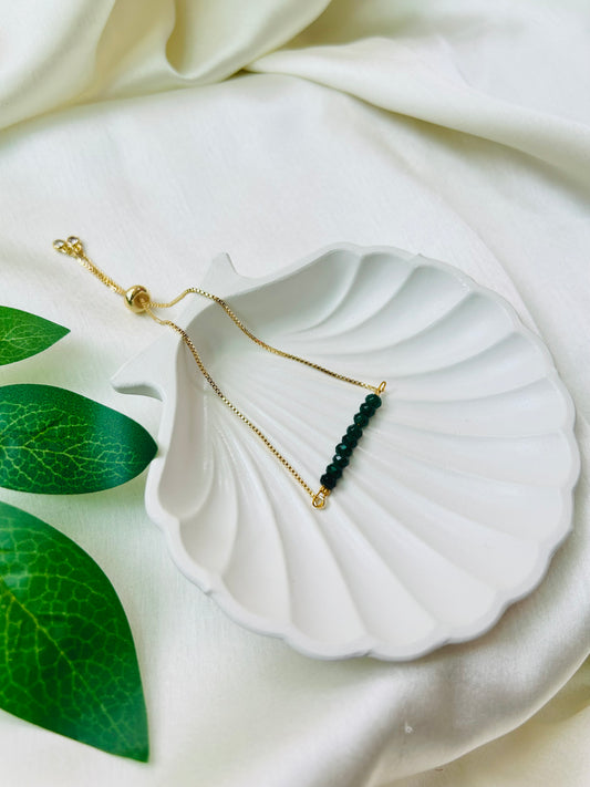 Emerald Beaded Bracelet