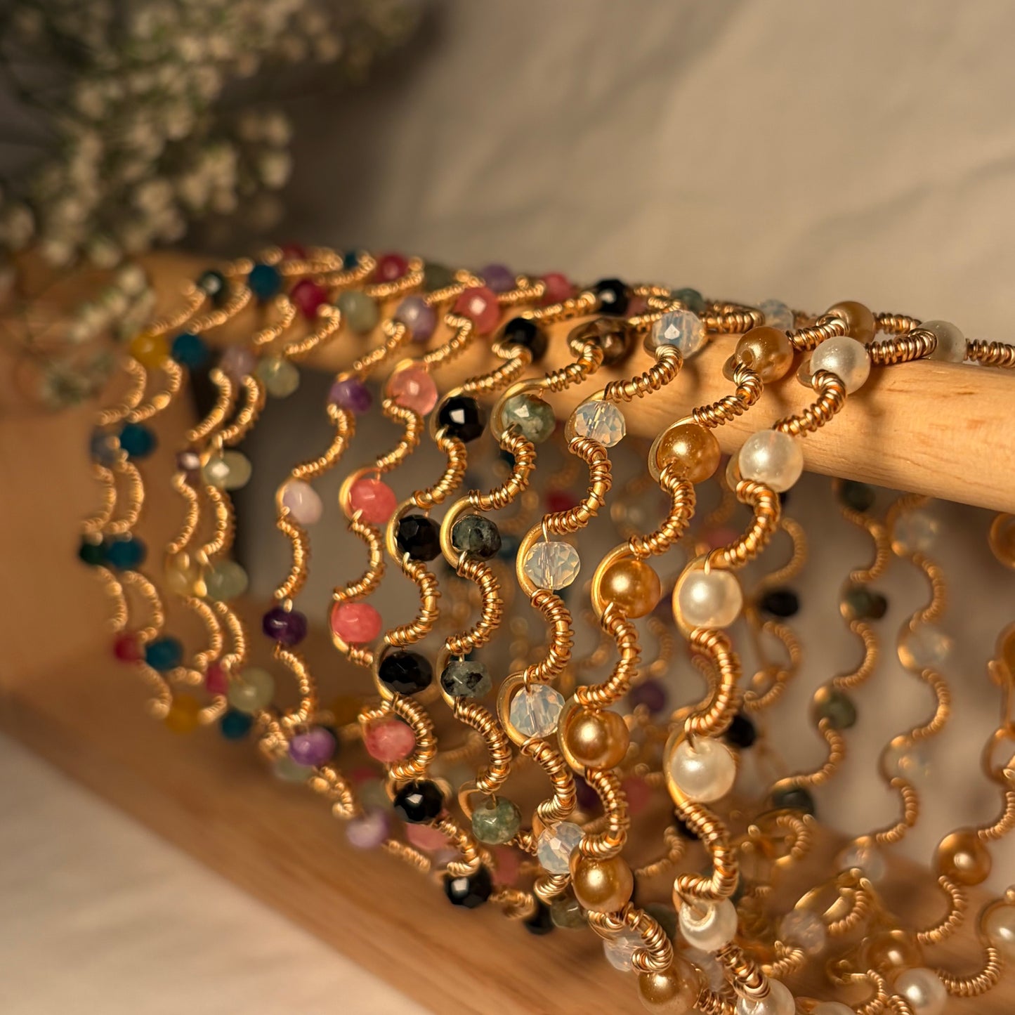 Beaded Wire Wrapped Bracelet